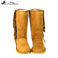 Camel Fringe Boots with Concho - The Fringe Spa'Tique