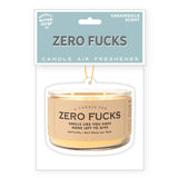 Whiskey River Soap Co. - Zero Fucks Air Freshener | Funny Car Air Freshener