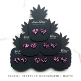 Dixie Bliss - Classic Hearts in Holographic Mauve