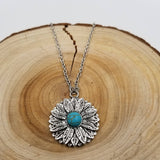 CHAKRA JEWELRY - Sunflower turquoise Necklace