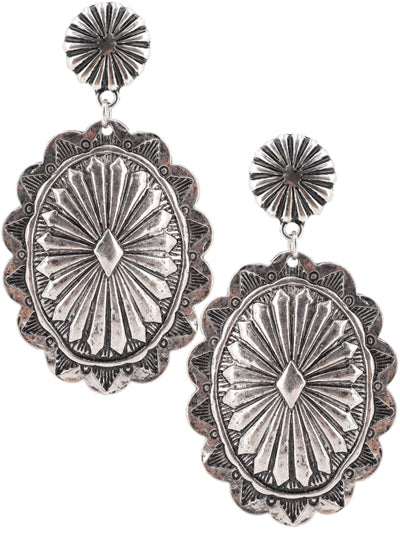 Indian Coin Concho Earrings