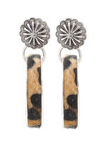 Leopard with Hand Stone Hoop Earring