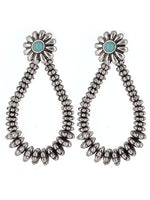 Tailored Concho With Semi Stone Earring