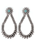 Tailored Concho With Semi Stone Earring