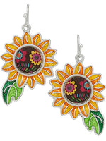 Sunflower Epoxy Earrings