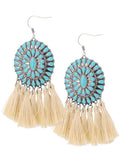 Concho With Tassel Earring