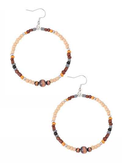 Seed Beads With Navajo Pearl Earrings