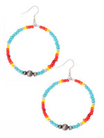 Seed Beads With Navajo Pearl Earrings