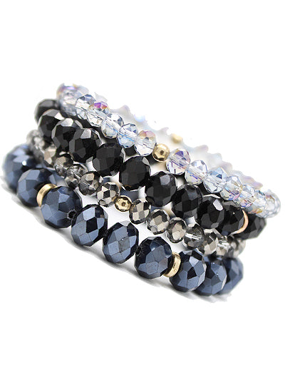 4 Row Beads Stretch Bracelet