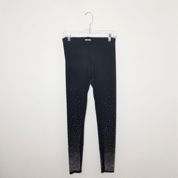 Leggings Black with Silver Stone - The Fringe Spa'Tique