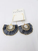 Gold Long Hook Earring Mix Bead MON MN - The Fringe Spa'Tique