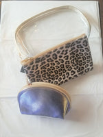 3pc Leopard Cosmetic Bag Set