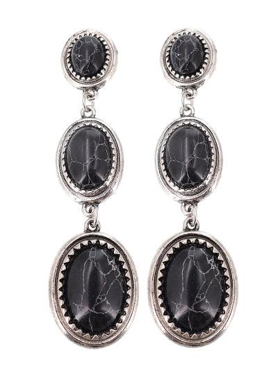 3 Drop Stone Earring - The Fringe Spa'Tique