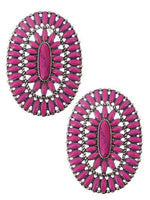 Concho Pink Earring - The Fringe Spa'Tique