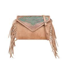 Montana West Genuine Leather Clutch/Crossbody - Brown - The Fringe Spa'Tique