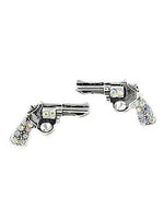 Pistol Gun Rhinstone Post Earring - The Fringe Spa'Tique