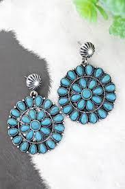 RENO TURQUOISE BEADED EARRINGS - The Fringe Spa'Tique