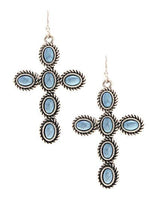 cross oval turquoise - The Fringe Spa'Tique