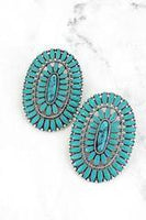Turquoise Marietta Concho Earrings - The Fringe Spa'Tique