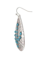 Western hammered teardrop with cactus stone - The Fringe Spa'Tique