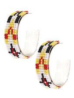Wide Beaded Hoop Earrings - The Fringe Spa'Tique
