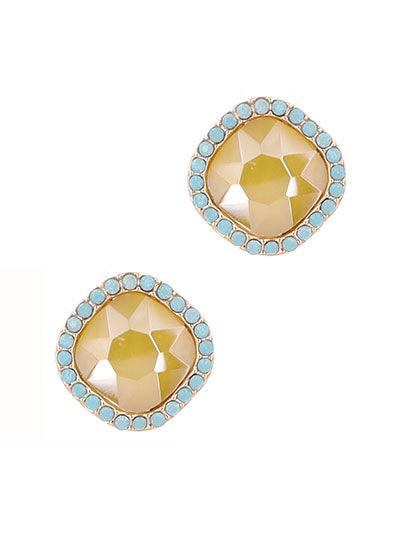 Yellow Stone Diamond Earrings - The Fringe Spa'Tique