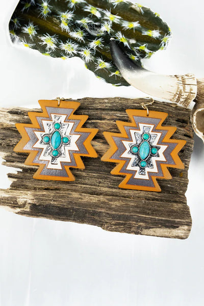 Yosemite Trail Faux Leather Earrings - The Fringe Spa'Tique