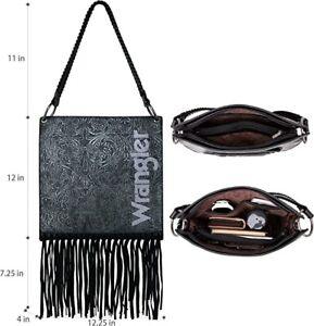 Wrangler Black Handbag with Fringe