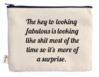 ellembee gift - The key to looking fabulous looking like shit zipper pouches