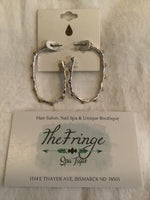 Silver and gold dots semi hoop Earrings - The Fringe Spa'Tique